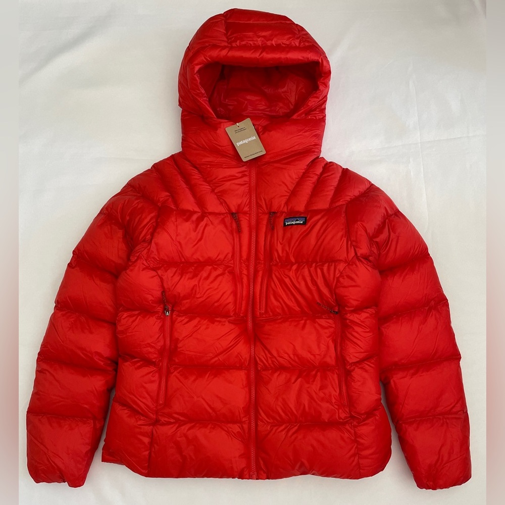 NWT Patagonia Fitz Roy Down Parka Hoody Coat Women's Size L Madder Red FA24 - Picture 6 of 16